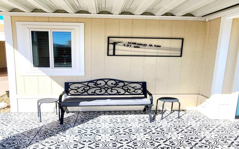 Tiled Front Porch