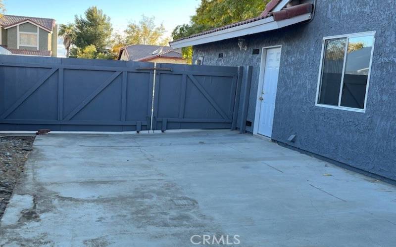 Wide side yard for paved gated RV Access!