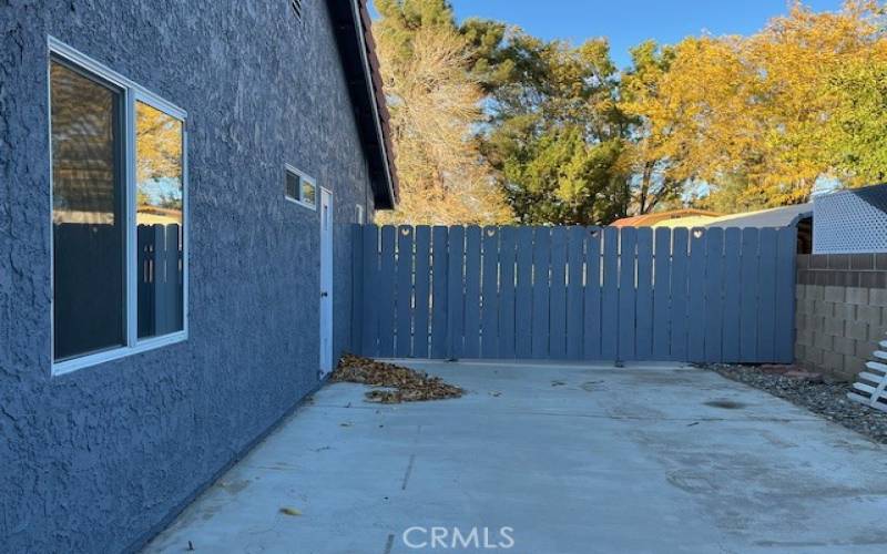 RV access has two wide gates to separate from back yard.