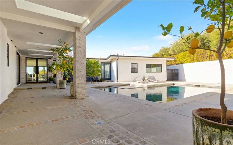 Gated courtyard and entryway