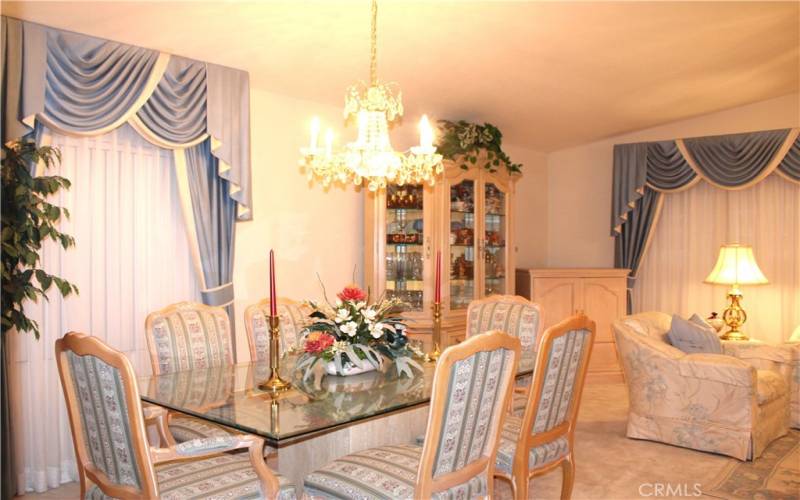 Dining area within formal living room.