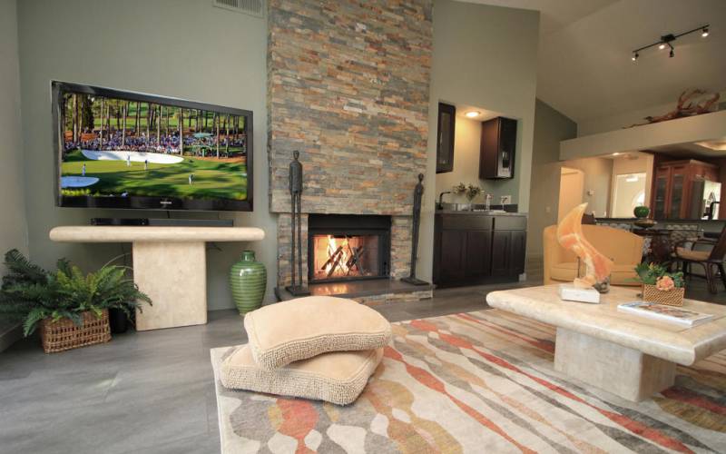 Stone Fireplace