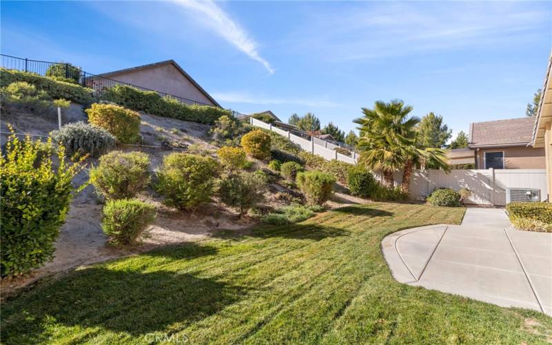 Beautifully landscaped backyard