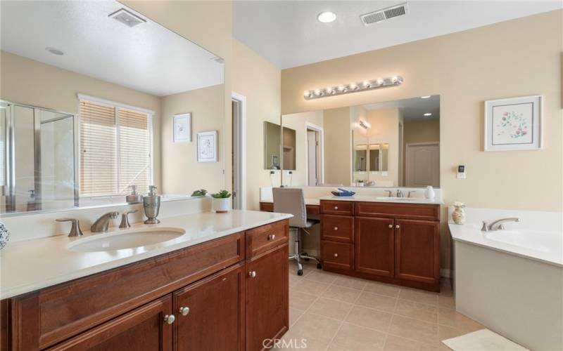 Primary Bath with dual vanities