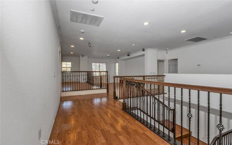 View of upstairs loft retreat and bonus room