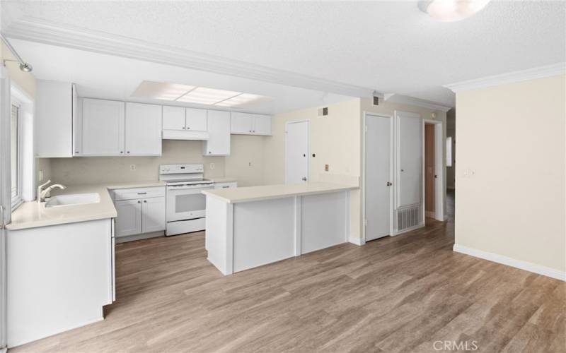 Kitchen open to the family room