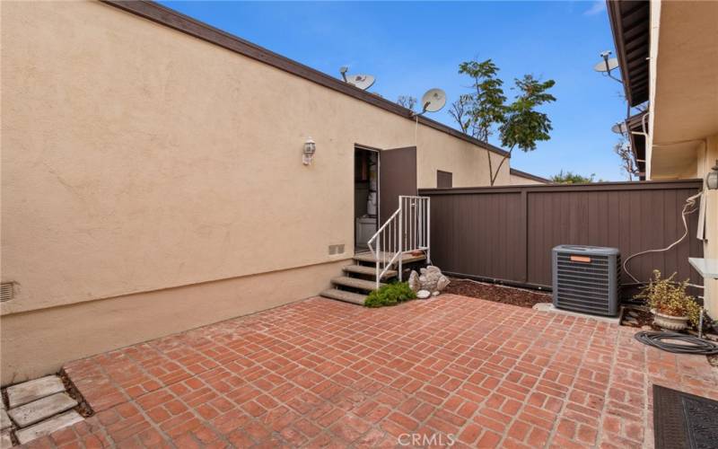 Large brick patio