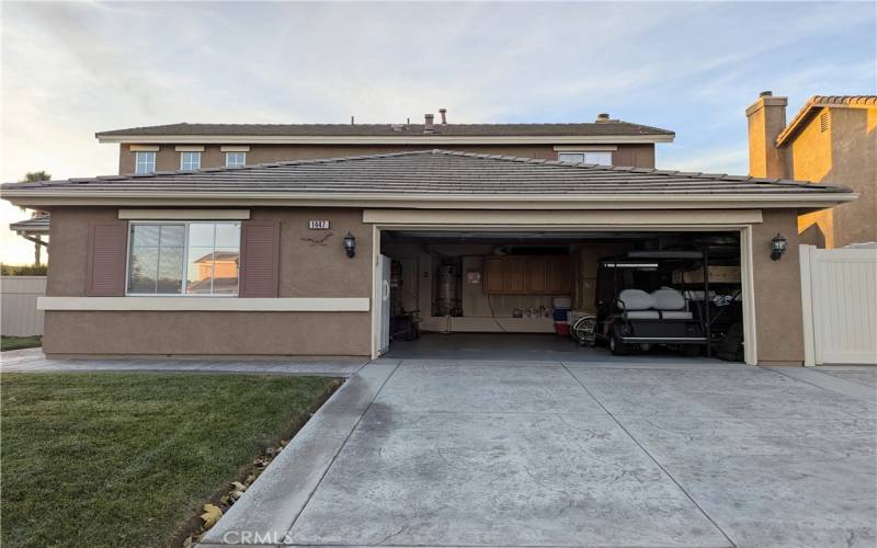 Front view of house with garage