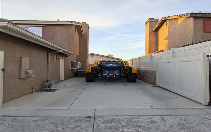 North side of house/garage