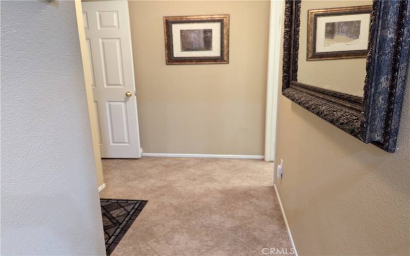 Hallway on first floor to bedroom and bathroom