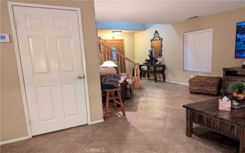 Living room and closet