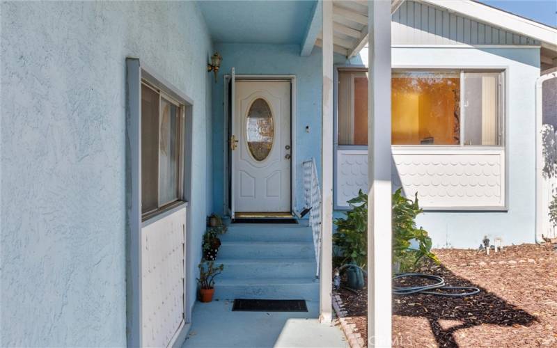 Steps to the front door.