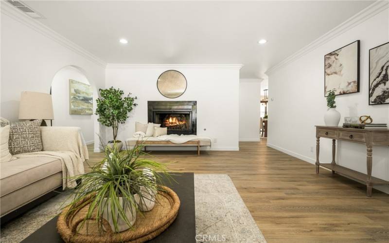 Large Living Room with Cozy Fireplace