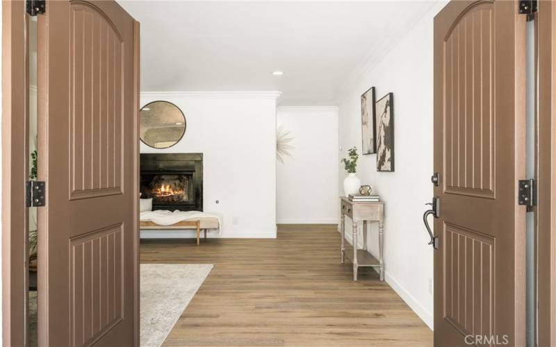 Wide Double Door Entryway