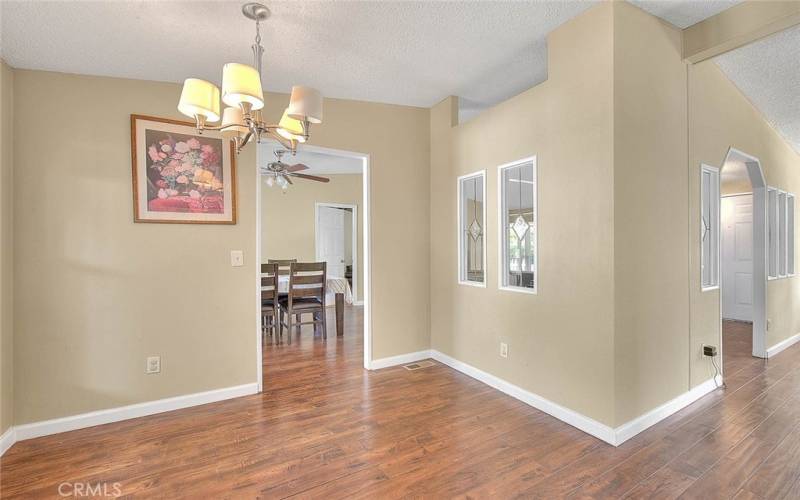 eating area next to kitchen