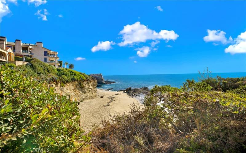 Community views of beach below.