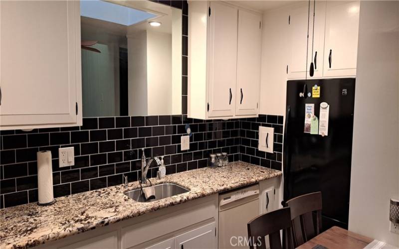 Kitchen with granite counters