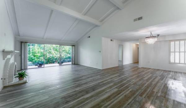 Vaulted ceilings allow for ample light and spaciousness