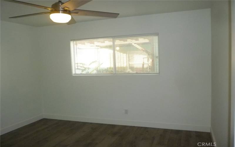 Bedroom #2 also with ceiling fan.