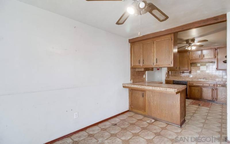 Open dining area in front unit - 2115 E. 5th