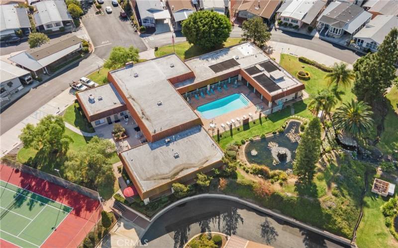 Aerial view of recreational center