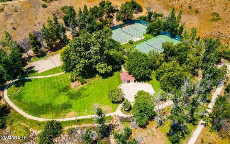 Picnic Area_Tennis Court drone