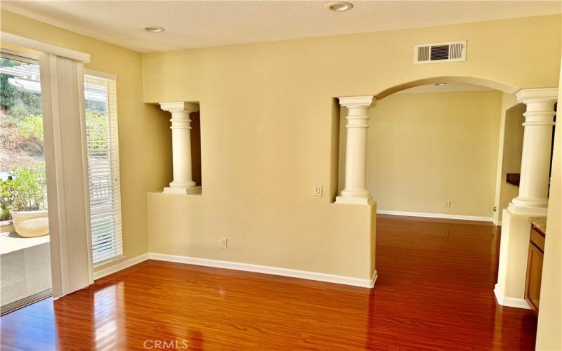 Formal dining room with wet bar