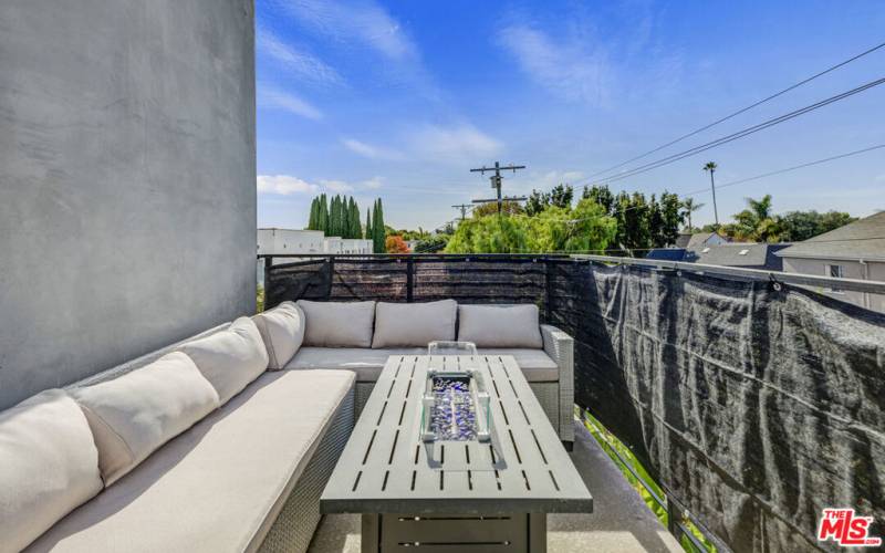 Walk-out patio off 2nd bedroom