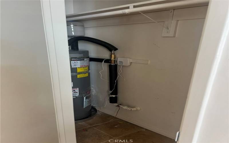 Second closet with water heater