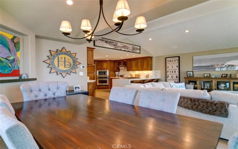 Dining room table with ocean view