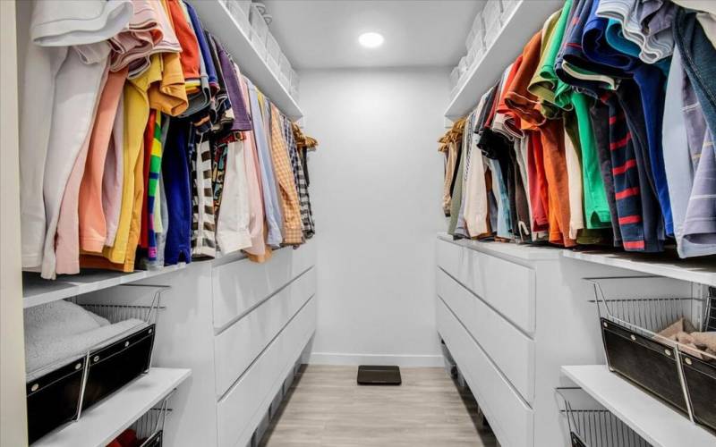 Spacious walk in closet