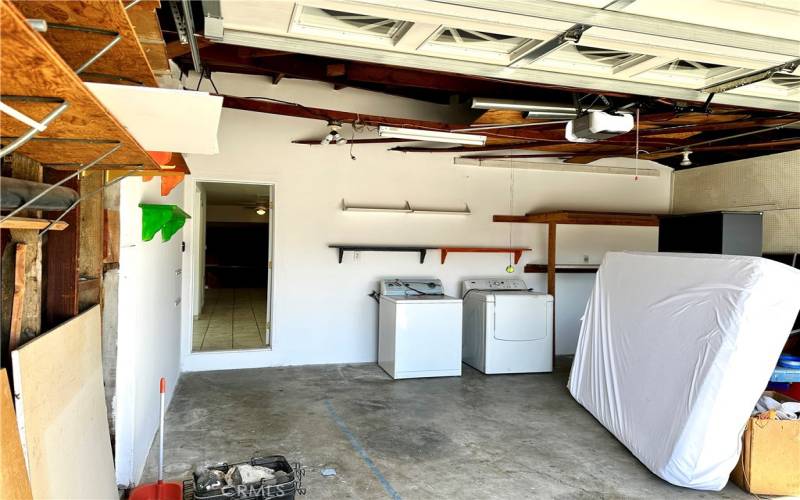 2 Car Garage with Washer and Dryer