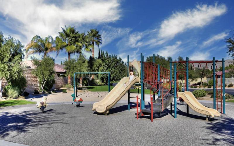 Park with Girl on Slide