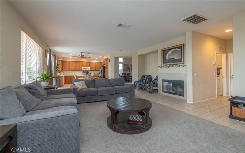 Family room looking towards Kitchen