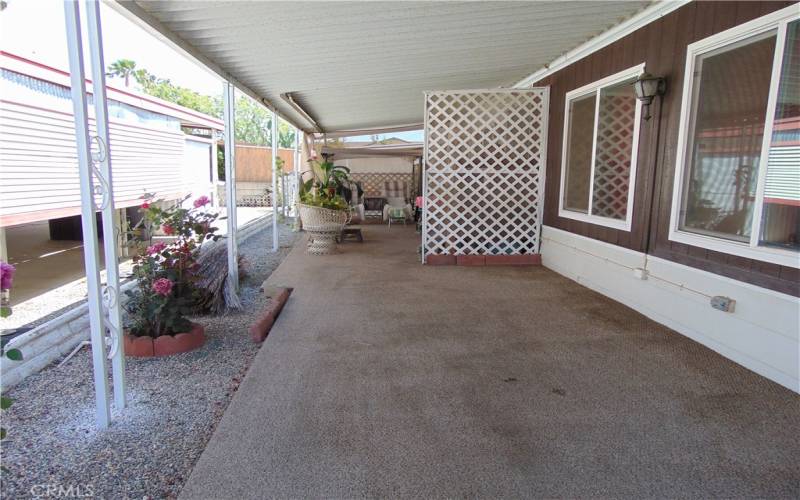 Extended covered Patio