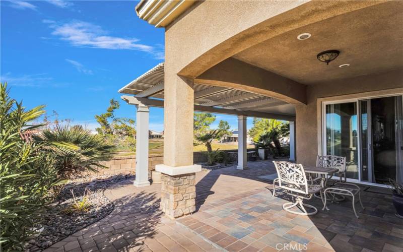 Covered Patio with Golf Course Views