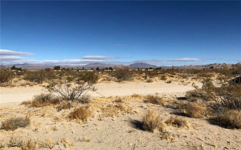 View looking north from the northern boundary fronting Mojave.