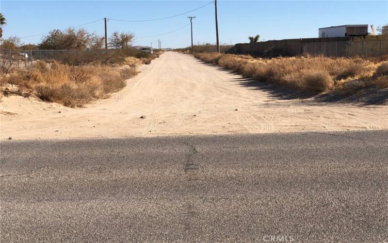 Visalia is paved and then you make a left on Mojave Street.