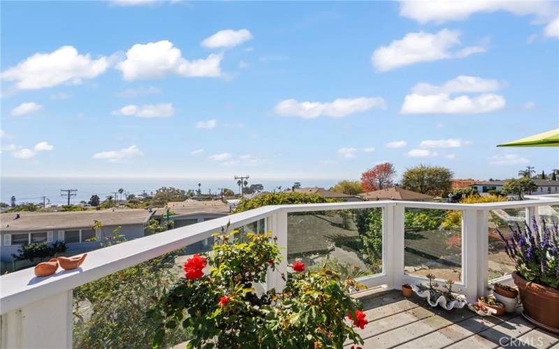 Backyard deck with views