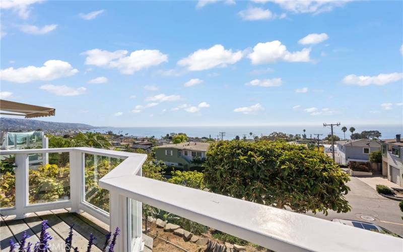 Backyard deck with views