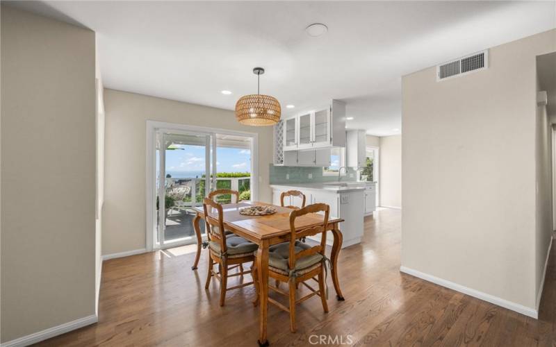 Dining area with ocean views