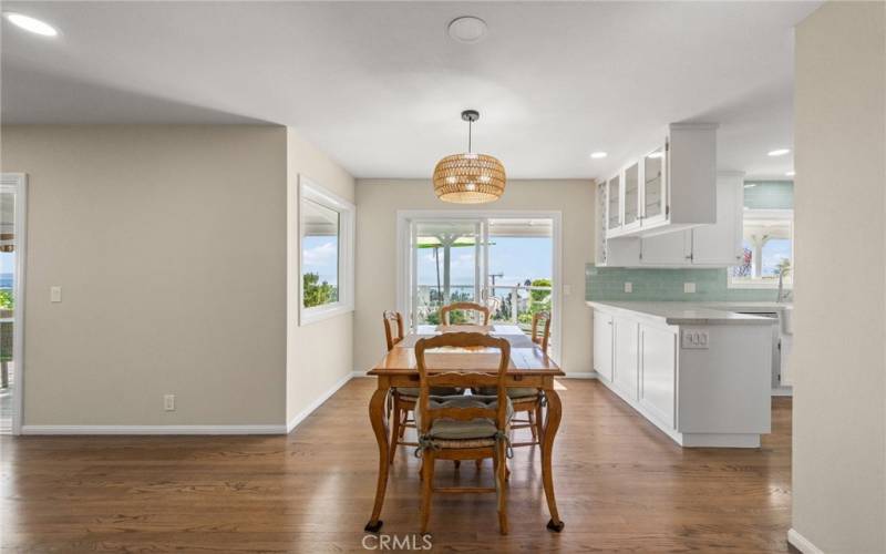 Dining area with ocean views