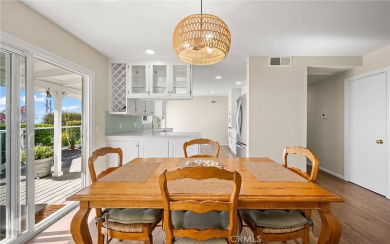 Dining area with ocean views