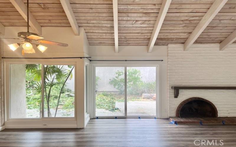 Formal living room fireplace