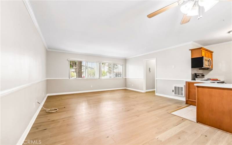 Beautiful Engineered Hardwood Flooring, Newly painted