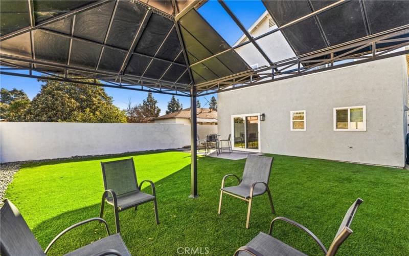 Green Turf in front of& back yard.