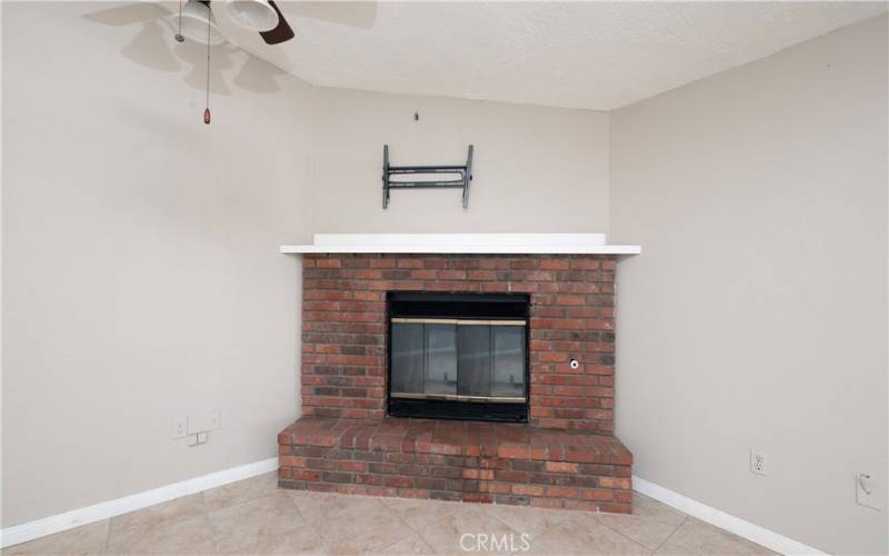 fireplace in family room