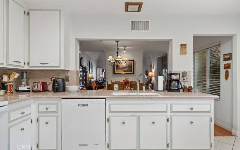 Kitchen view to dining room