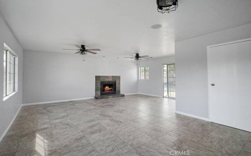 Large Family Room with Fireplace