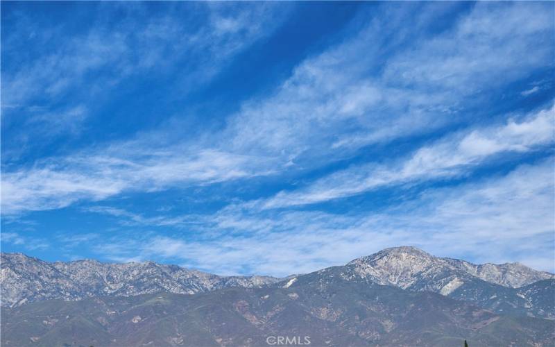 Mountain view from Living Room window